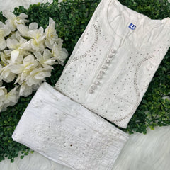 RAYON HEAVY KURTI WITH MUKAiSH WORK