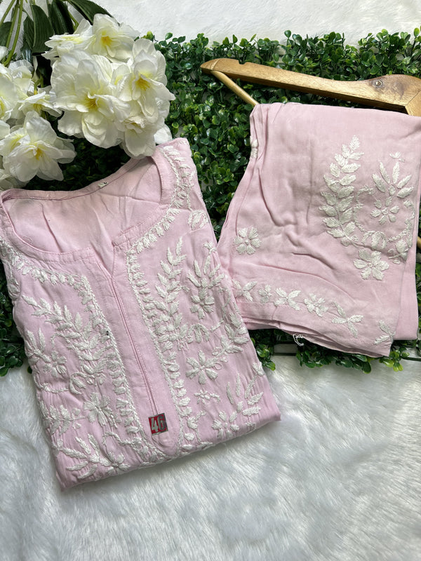 RAYON SET WITH WHITE EMBROIDERY WITH FREE GIFT π INSIDE