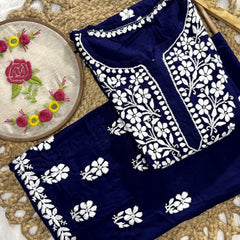 Evander Embroidery Rayon Co-ord Set