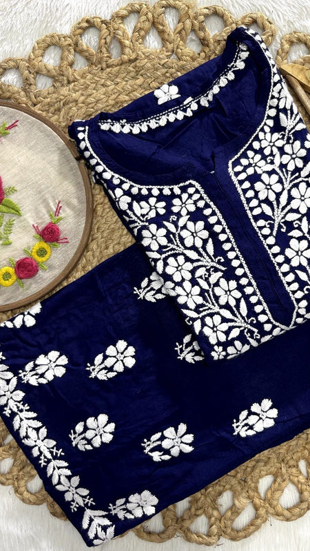 Evander Embroidery Rayon Co-ord Set