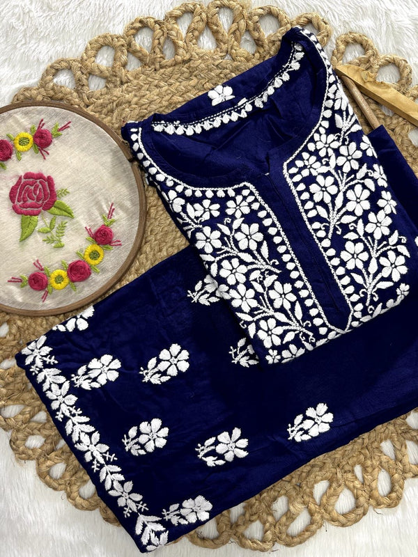 Evander Embroidery Rayon Co-ord Set