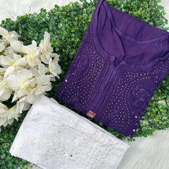 RAYON HEAVY KURTI WITH MUKAiSH WORK