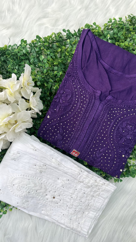 RAYON HEAVY KURTI WITH MUKAiSH WORK
