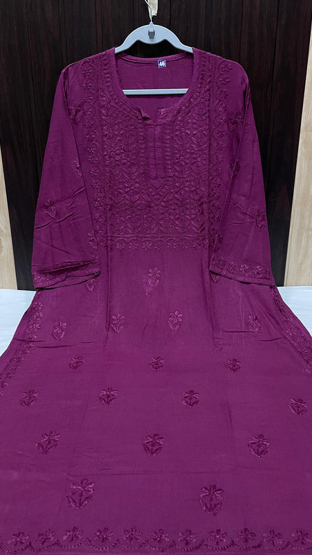 RAYON SQUARE EMBROIDERY KURTI