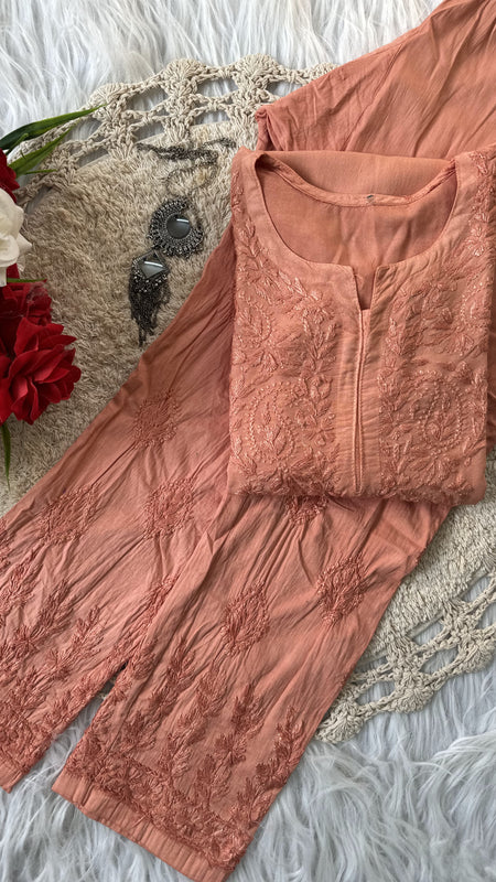 Razia Chikankar Hand Embroideredi Pant Set With Free Gift  ๐  Inside