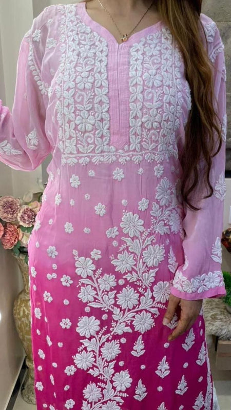 Viscose 3D Handwork Kurti / Viscose 3D kurti