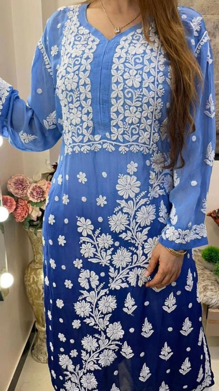 Viscose 3D Handwork Kurti / Viscose 3D kurti