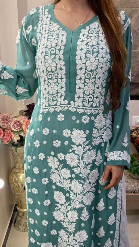 Viscose 3D Handwork Kurti / Viscose 3D kurti