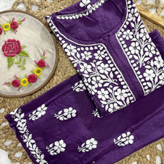 Evander Embroidery Rayon Co-ord Set