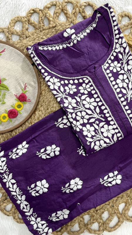 Evander Embroidery Rayon Co-ord Set