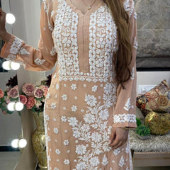 Viscose 3D Handwork Kurti / Viscose 3D kurti