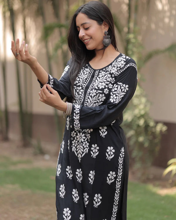 Evander Embroidery Rayon Co-ord Set