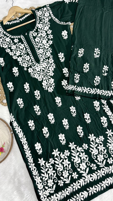 Evander Embroidery Rayon Co-ord Set