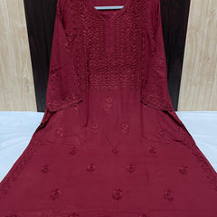 RAYON SQUARE EMBROIDERY KURTI