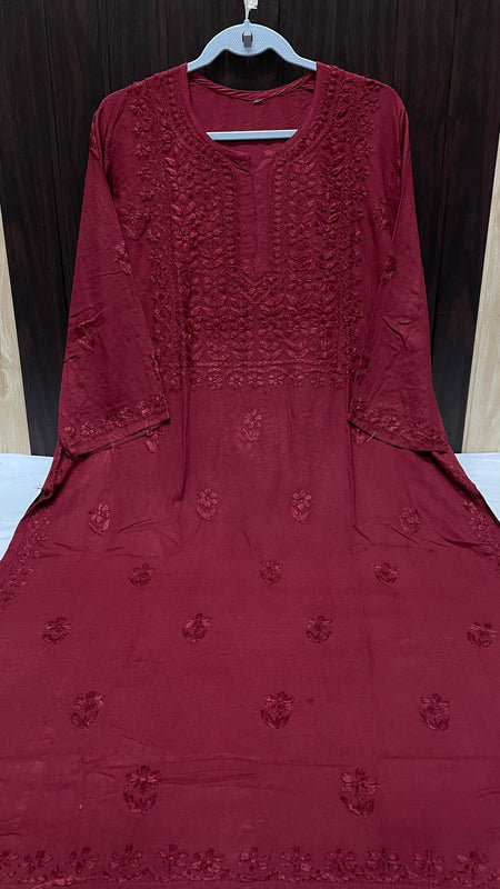 RAYON SQUARE EMBROIDERY KURTI