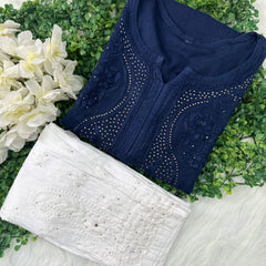 RAYON HEAVY KURTI WITH MUKAiSH WORK