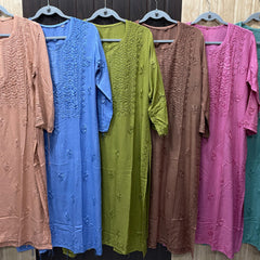 RAYON SQUARE EMBROIDERY KURTI