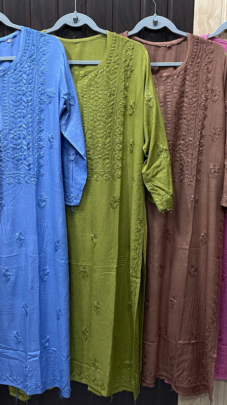 RAYON SQUARE EMBROIDERY KURTI
