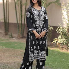 Evander Embroidery Rayon Co-ord Set