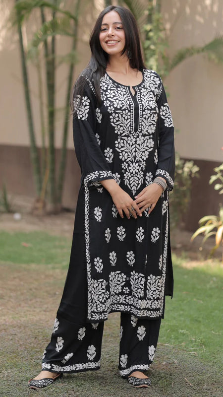 Evander Embroidery Rayon Co-ord Set