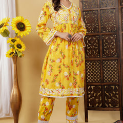 FLOWERPRINT AFGANI GOWN SET WITH FREE GIFT ๐  INSIDE