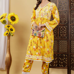 FLOWERPRINT AFGANI GOWN SET WITH FREE GIFT ๐  INSIDE