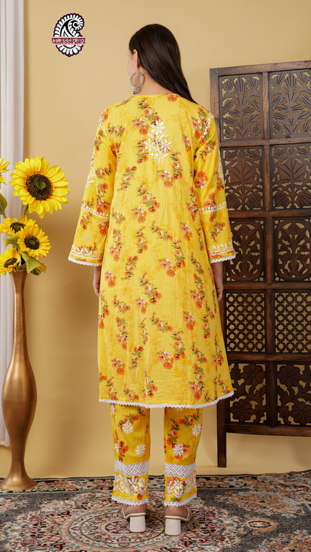 FLOWERPRINT AFGANI GOWN SET WITH FREE GIFT ๐  INSIDE