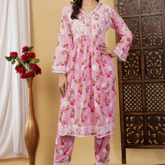 FLOWERPRINT AFGANI GOWN SET WITH FREE GIFT ๐  INSIDE