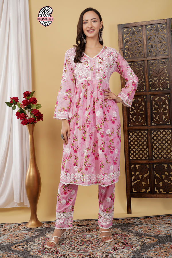 FLOWERPRINT AFGANI GOWN SET WITH FREE GIFT 💝 INSIDE
