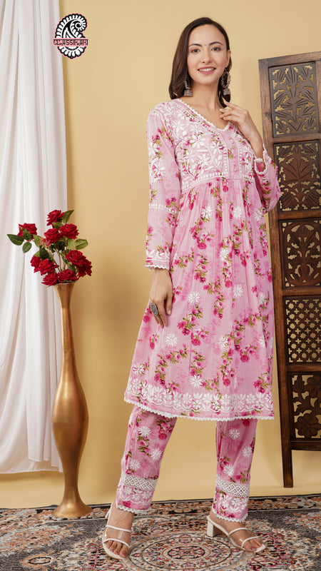 FLOWERPRINT AFGANI GOWN SET WITH FREE GIFT ๐  INSIDE