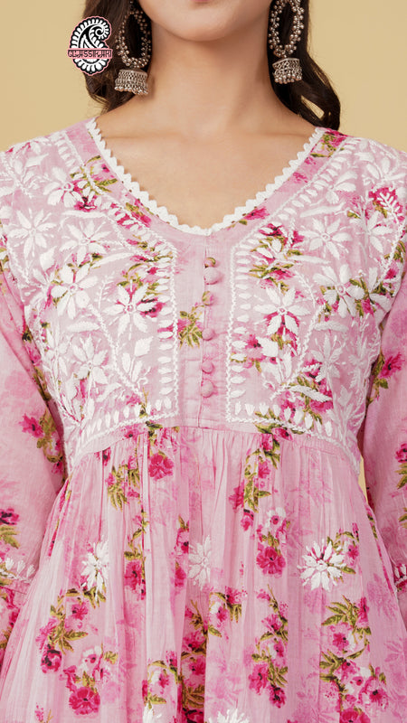 FLOWERPRINT AFGANI GOWN SET WITH FREE GIFT ๐  INSIDE