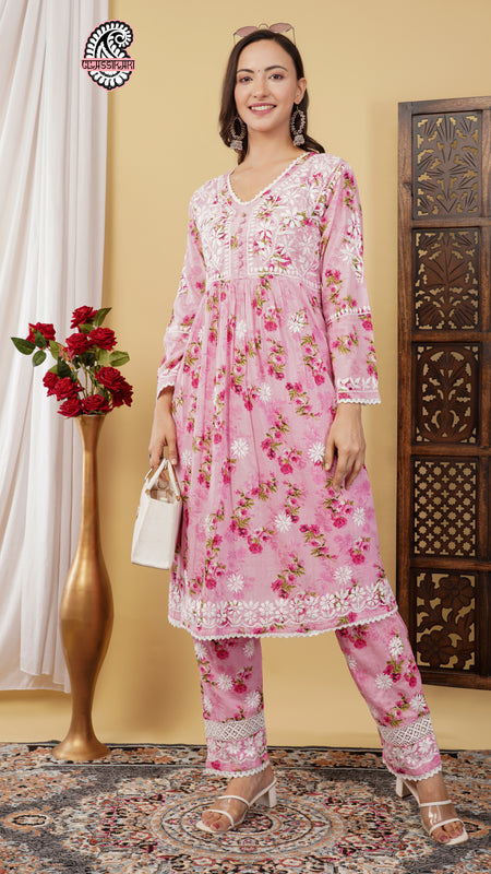 FLOWERPRINT AFGANI GOWN SET WITH FREE GIFT ๐  INSIDE