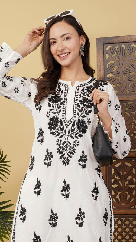 CHANDERI CO-ORD SET WITH  COLOUR THREAD WITH FREE GIFT π  INSIDE