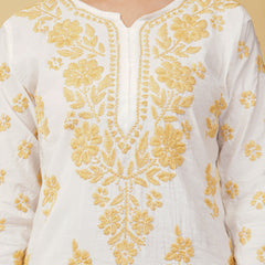 CHANDERI CO-ORD SET WITH  COLOUR THREAD WITH FREE GIFT π  INSIDE