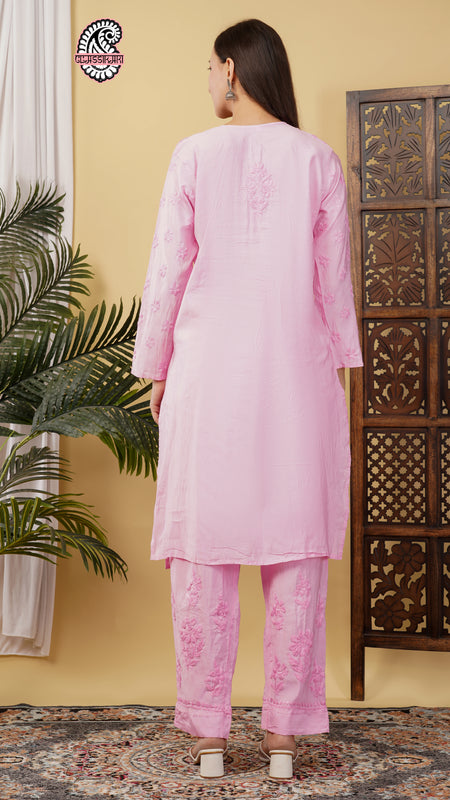 CHANDERI TONE WORK CO-ORD SET WITH FREE GIFT ๐  INSIDE