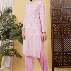 CHANDERI TONE WORK CO-ORD SET WITH FREE GIFT ๐  INSIDE