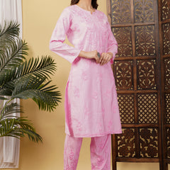CHANDERI TONE WORK CO-ORD SET WITH FREE GIFT ๐  INSIDE