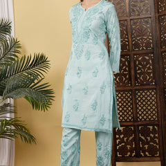 CHANDERI TONE WORK CO-ORD SET WITH FREE GIFT ๐  INSIDE