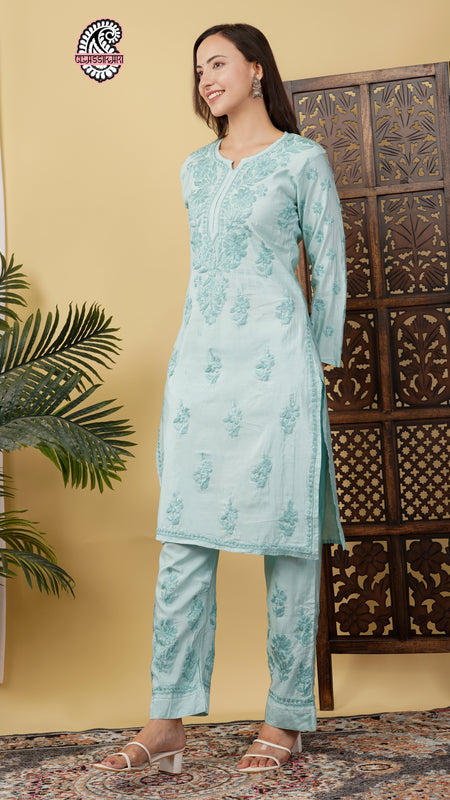 CHANDERI TONE WORK CO-ORD SET WITH FREE GIFT ๐  INSIDE