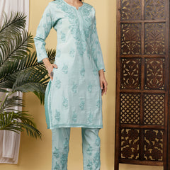 CHANDERI TONE WORK CO-ORD SET WITH FREE GIFT ๐  INSIDE