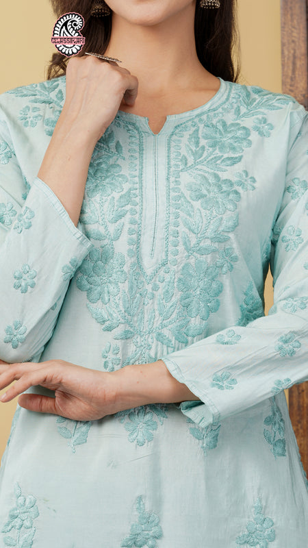 CHANDERI TONE WORK CO-ORD SET WITH FREE GIFT ๐  INSIDE