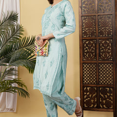 CHANDERI TONE WORK CO-ORD SET WITH FREE GIFT ๐  INSIDE
