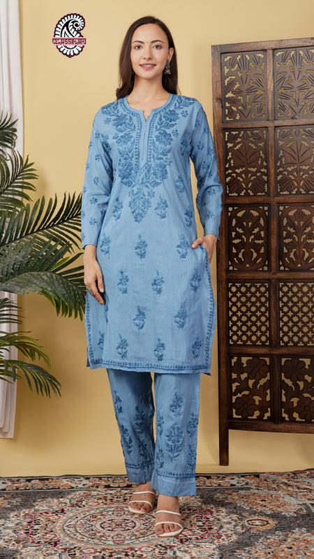 CHANDERI TONE WORK CO-ORD SET WITH FREE GIFT ๐  INSIDE
