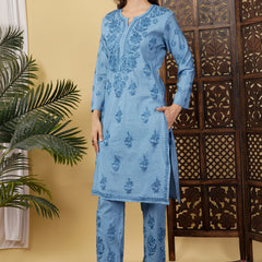 CHANDERI TONE WORK CO-ORD SET WITH FREE GIFT ๐  INSIDE