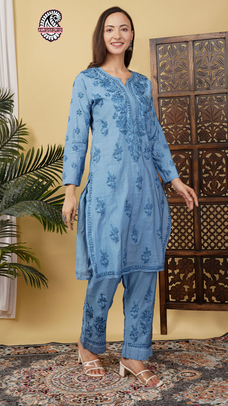 CHANDERI TONE WORK CO-ORD SET WITH FREE GIFT ๐  INSIDE
