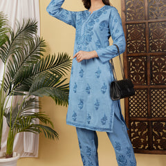 CHANDERI TONE WORK CO-ORD SET WITH FREE GIFT ๐  INSIDE