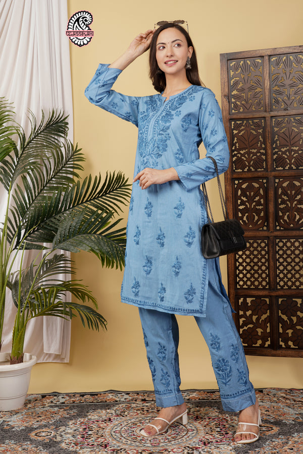 CHANDERI TONE WORK CO-ORD SET WITH FREE GIFT 💝 INSIDE