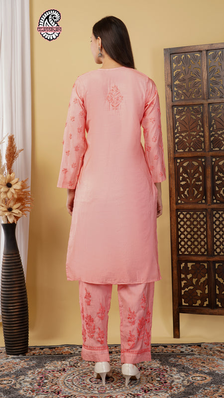 CHANDERI TONE WORK CO-ORD SET WITH FREE GIFT ๐  INSIDE