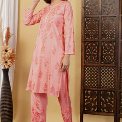 CHANDERI TONE WORK CO-ORD SET WITH FREE GIFT ๐  INSIDE
