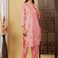 CHANDERI TONE WORK CO-ORD SET WITH FREE GIFT ๐  INSIDE
